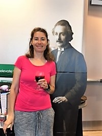 Adeena Teres with Albert Einstein