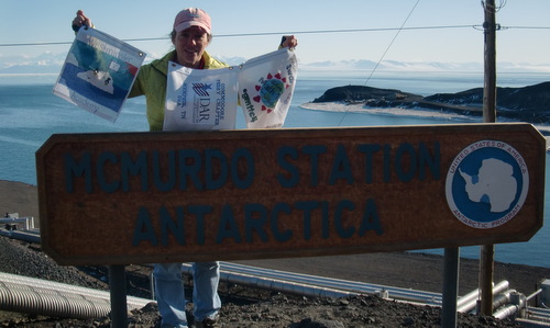 Me holding more flags