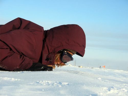 Teacher Smelling Snow!