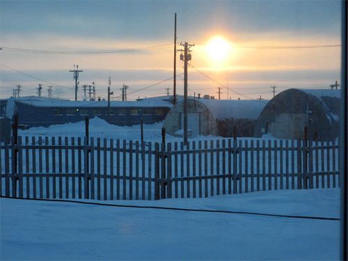 View from lab at end of the sun's day.