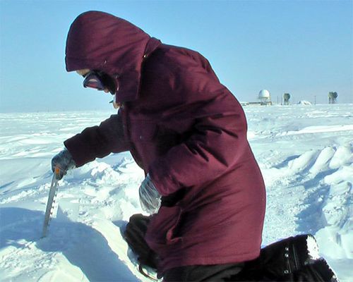 Me Using a Snow Saw!