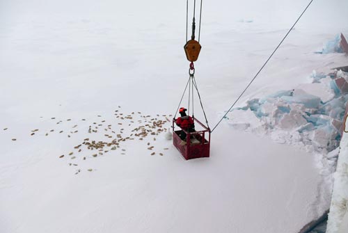 Deploying Float Your Boat by crane