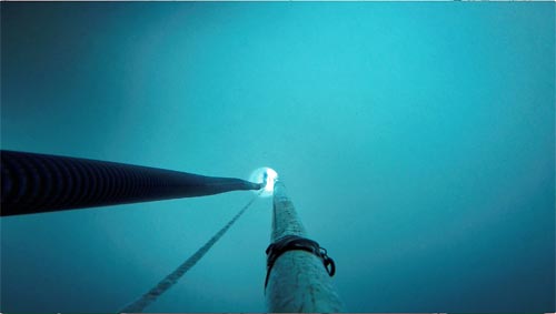 Upward-looking under-ice view