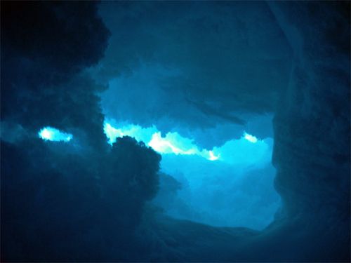 View in the ice cave.