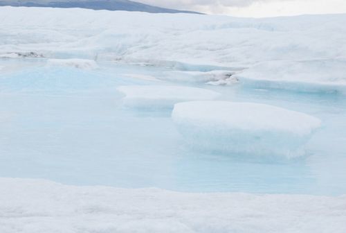 The surface was covered in ice.  