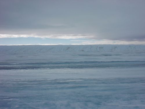 One of the glaciers on Heald Island.