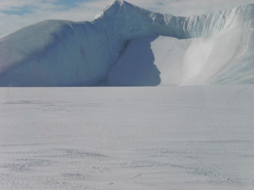 The iceberg at Cape Evans.