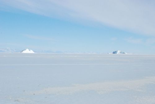 The first two icebergs.