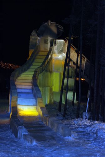 A humungous ice slide 