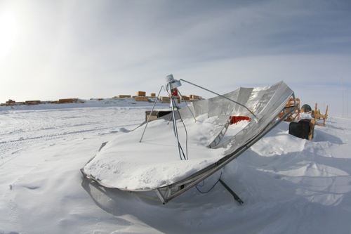 Abandoned satellite dish