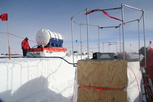 Filling the IceTop tanks