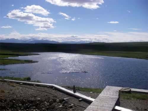 Nobody on Toolik Lake, or the boardwalks, Sunday July 13.