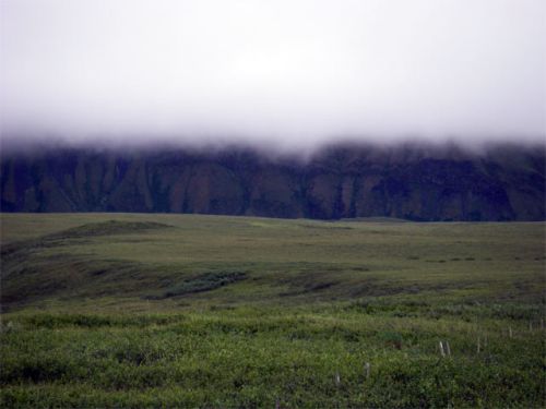 Sagavanirktok River (Sag River)  Ridge View in the Fog.