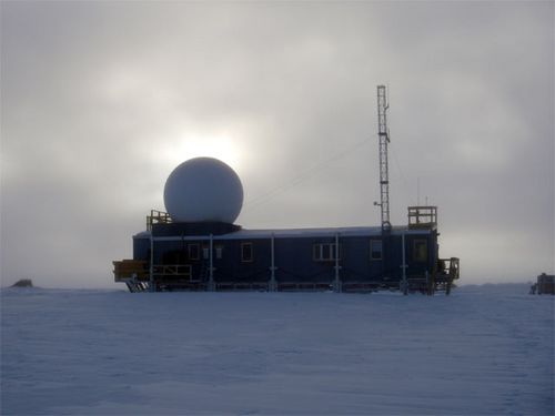 Big House in Ice Fog