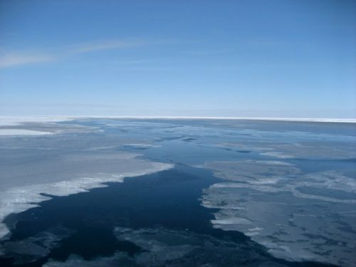 A polyna near St. Lawrence Island