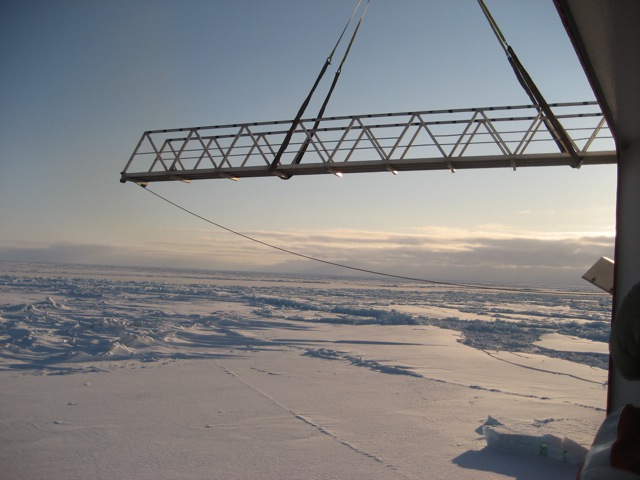 Preparing the gangway