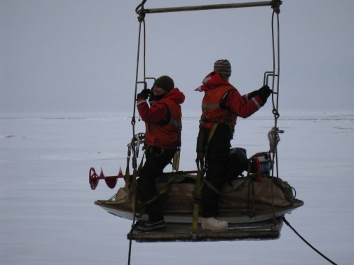 Getting onto the ice