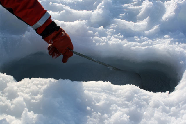 Ladling the slush (taken by Marisa Guarinello)