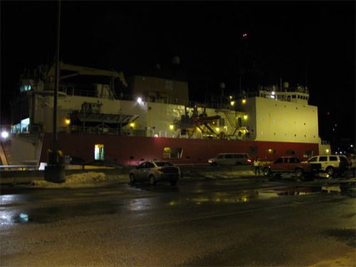 The USCGC Healy docked in Kodiak Alaska