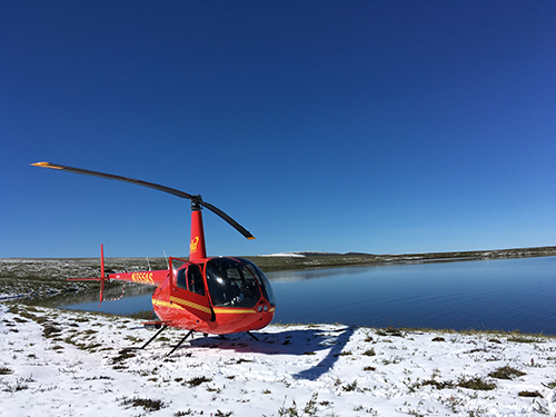 helicopter by lake i5