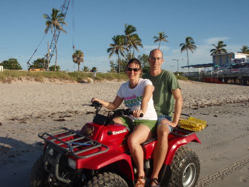 Riding on the Atlantic Beach