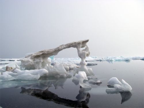 Leaning Ice Sculpture