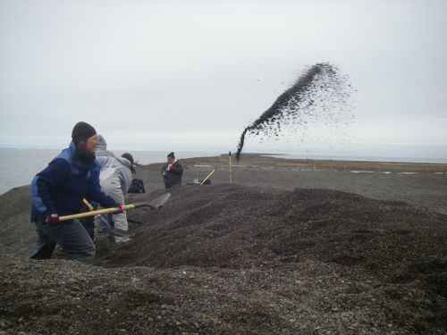 Claire Even Shovels Gravel!!