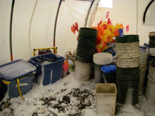 Storage Tent Snowed In