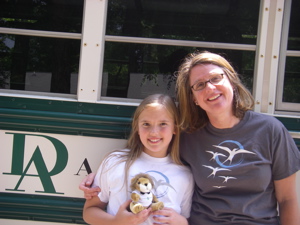 Mrs. Ward and Austin Elizabeth pose with her PolarTREC expedition mascot.