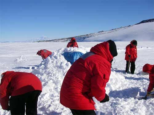 Are they really burying the camping gear?