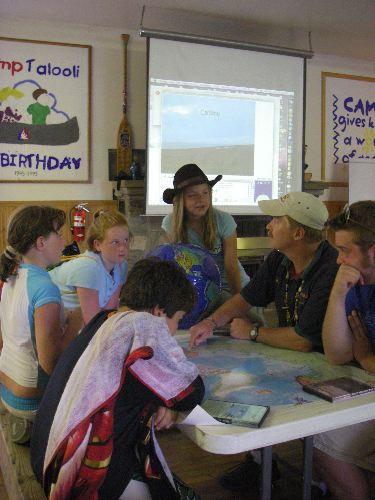 Camp Talooli campers and staff during a PolarTREC webinar