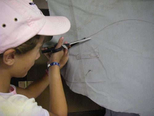 A camper cut out a life sized leopard seal