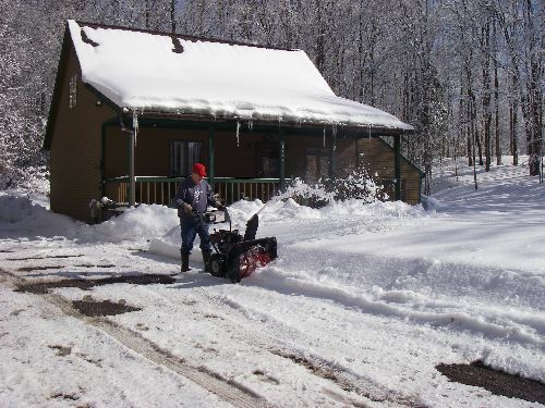 Snowblowing my driveway in Pennellville, NY