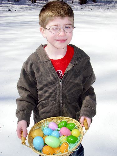 Ben has his basket full!