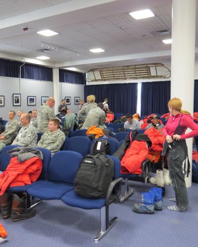 Waiting room at Antarctic Center