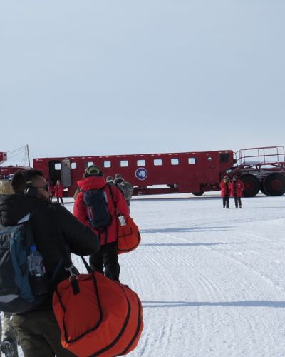 Our bus to McMurdo awaits.