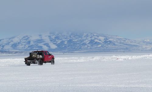 A view of some distant mountains.