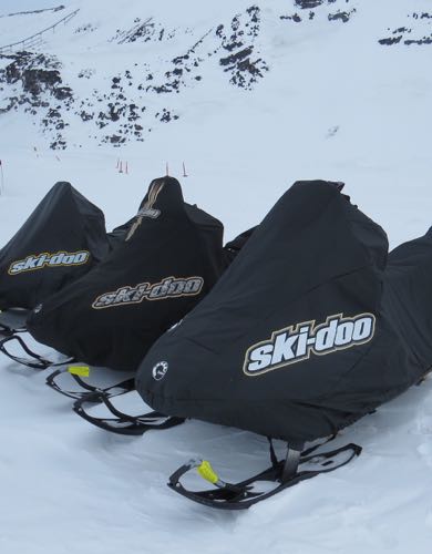 Sleds waiting for us