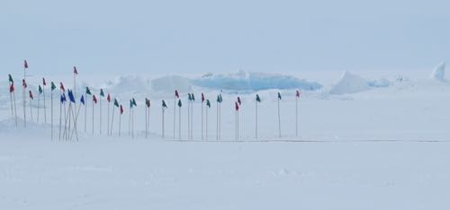 Ice meeting shore