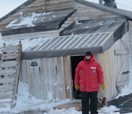 Outside the hut