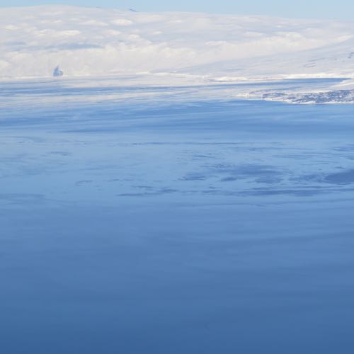 Glaciers flowing into the ocean