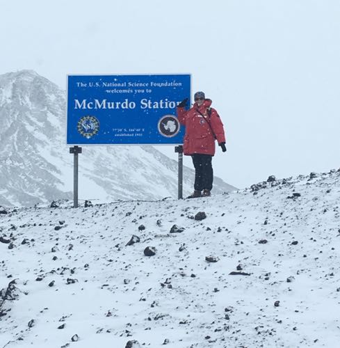 Me at the welcome sign