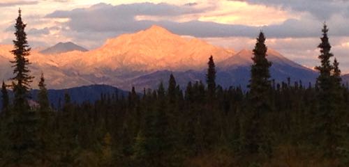 Sunset on the tundra down Regulus Road