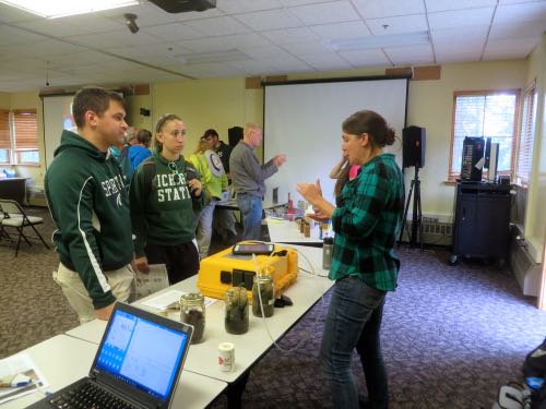 Meghan Taylor explaining methane analyzer