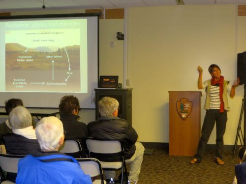 Marguerite presents to Denali visitors