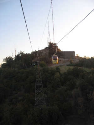 Cable car behind us