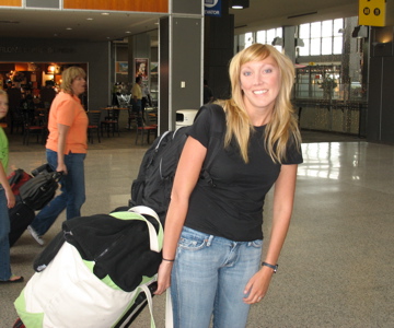 Mrs. Pena and her luggage