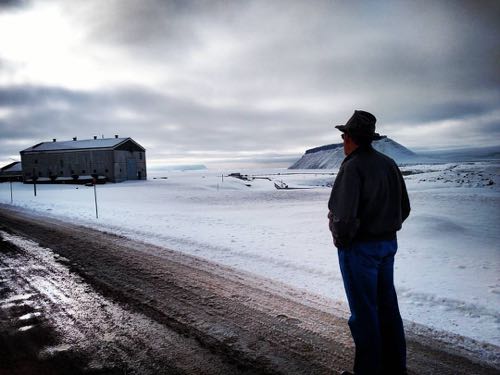 Richard Mitchell heads to the GPS ground station on our nonflight day