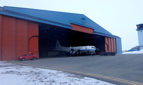 Miss Piggy Rolls back into Hangar