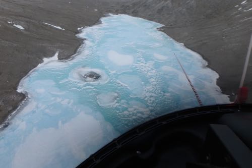 Frozen lake in Taylor Valley